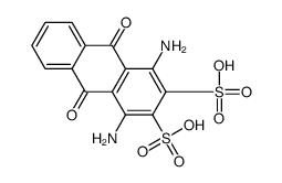 1,4-二氨基蒽醌-2,3-二磺酸 结构式