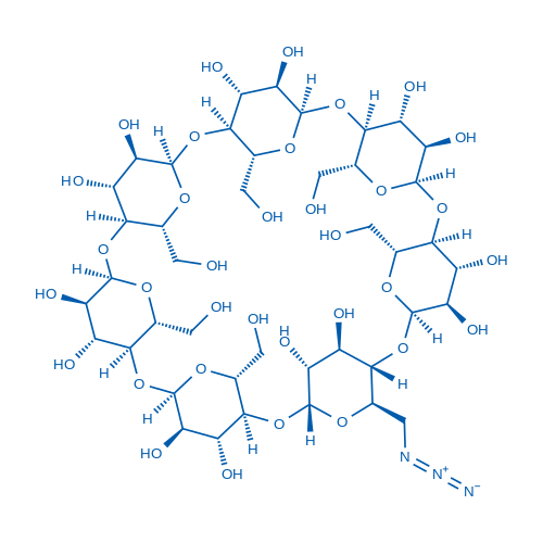 单-6-O-(叠氮基)-Β-环糊精 结构式