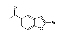 1-(2-溴-5-苯并呋喃基)乙酮 结构式