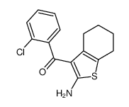 (2-氨基-4,5,6,7-四氢苯并[b]噻吩-3-基)(2-氯苯基)甲酮 结构式