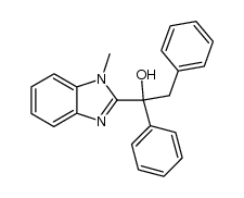 1-甲基-α-苯基-α-(苯甲基)-1H-苯并咪唑-2-甲醇 结构式