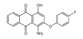 1-氨基-2-(4-氟苯氧基)-4-羟基-9,10-蒽二酮 结构式