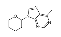 6-methyl-9-(tetrahydro-2-pyranyl)purine 结构式