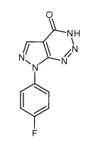 7-(4-氟苯基)-3,7-二氢-4H-吡唑并[3,4-d]-1,2,3-三嗪-4-酮 结构式