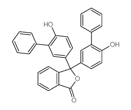 3,3-bis(4-hydroxy-3-phenyl-phenyl)isobenzofuran-1-one 结构式