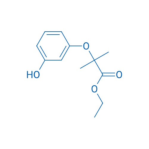 2-(3-羟基苯氧基)-2-甲基丙酸乙酯 结构式