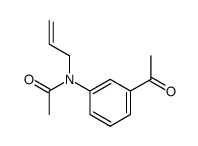 N-(3-乙酰基苯基)-N-2-丙烯基乙酰胺 结构式