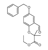 2-(4-(苄氧基)-2-甲酰基苯氧基)-2-甲基丙酸乙酯 结构式