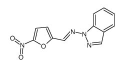 1H-Indazol-1-amine, N-[(5-nitro-2-furanyl)methylene]- 结构式