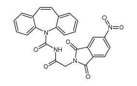 5H-Dibenz[b,f]azepine-5-carboxamide, N-[2-(1,3-dihydro-5-nitro-1,3-dioxo-2H-isoindol-2-yl)acetyl]- 结构式