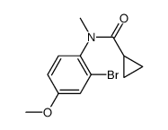 N-(2-溴-4-甲氧基苯基)-N-甲基环丙烷甲酰胺 结构式