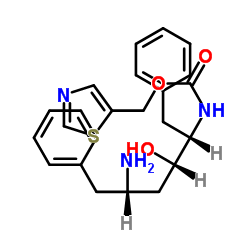 (2S,3S,5S)-5-氨基-2-(N-((5-噻唑基)-甲氧羰基)氨基)-1,6-二苯基-3-羟基己烷 结构式