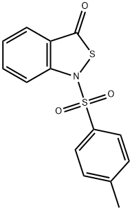 1-(对甲苯磺酰基)-2,1-苯并异噻唑-3(1H)-酮 结构式