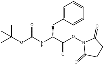 BOC-D-苯丙氨酸 N-羟基琥珀酰亚胺酯 结构式