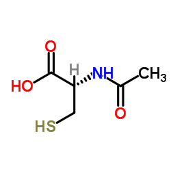 N-乙酰基-D-半胱氨酸 结构式