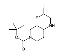 4-(2,2-二氟-乙基氨基)-哌啶-1-甲酸叔丁酯 结构式