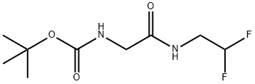 (2-((2,2-二氟乙基)氨基)-2-氧代乙基)氨基甲酸叔丁酯 结构式
