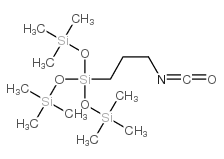 3-(3-异氰酸丙基)-1,1,1,5,5,5-六甲基-3-[(三甲基硅烷基)氧基]三硅氧烷 结构式