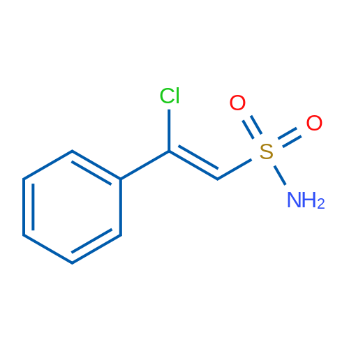 (Z)-2-氯-2-苯基乙烯磺酰胺 结构式