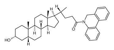 5,6-二氢-5-[(3α,5β)-3-羟基-24-氧代胆烷-24-基]菲啶 结构式