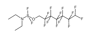 Sulfur, (2,2,3,3,4,4,5,5,6,6,7,7-dodecafluoro-1-heptanolato-κO)(N-ethylethanaminato)difluoro-, (T-4)- 结构式