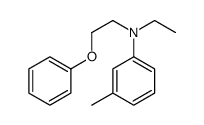 N-乙基-3-甲基-N-(2-苯氧乙基)苯胺 结构式