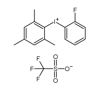 Iodonium, (2-fluorophenyl)(2,4,6-trimethylphenyl)-, 1,1,1-trifluoromethanesulfonate (1:1) 结构式