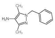 1-苄基-3,5-二甲基-1H-吡唑-4-胺 结构式
