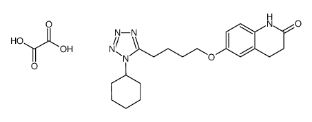 6-[4-(1-环己基-1H-四唑-5-基)丁氧基]-3,4-二氢-2(1H)-喹啉酮 草酸盐(1:1) 结构式