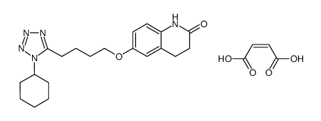 2(1H)-Quinolinone, 6-[4-(1-cyclohexyl-1H-tetrazol-5-yl)butoxy]-3,4-dihydro-, (2Z)-2-butenedioate (1:1) 结构式