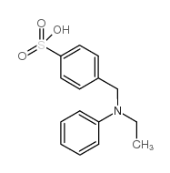 4-((乙基苯胺)甲基)苯磺酸 结构式