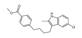Benzoic acid, 4-[4-(5-chloro-2-methyl-1H-indol-3-yl)butoxy]-, methyl ester 结构式