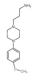 3-[4-(4-甲氧基苯基)-1-哌嗪]-1-丙胺 结构式