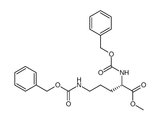 N2,N5-双(苄氧羰基)-L-鸟氨酸甲酯 结构式
