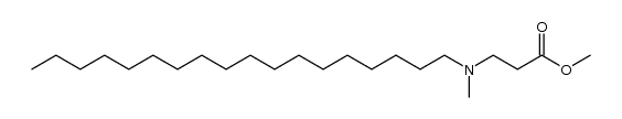 N-甲基-N-十八烷基-β-丙氨酸甲酯 结构式