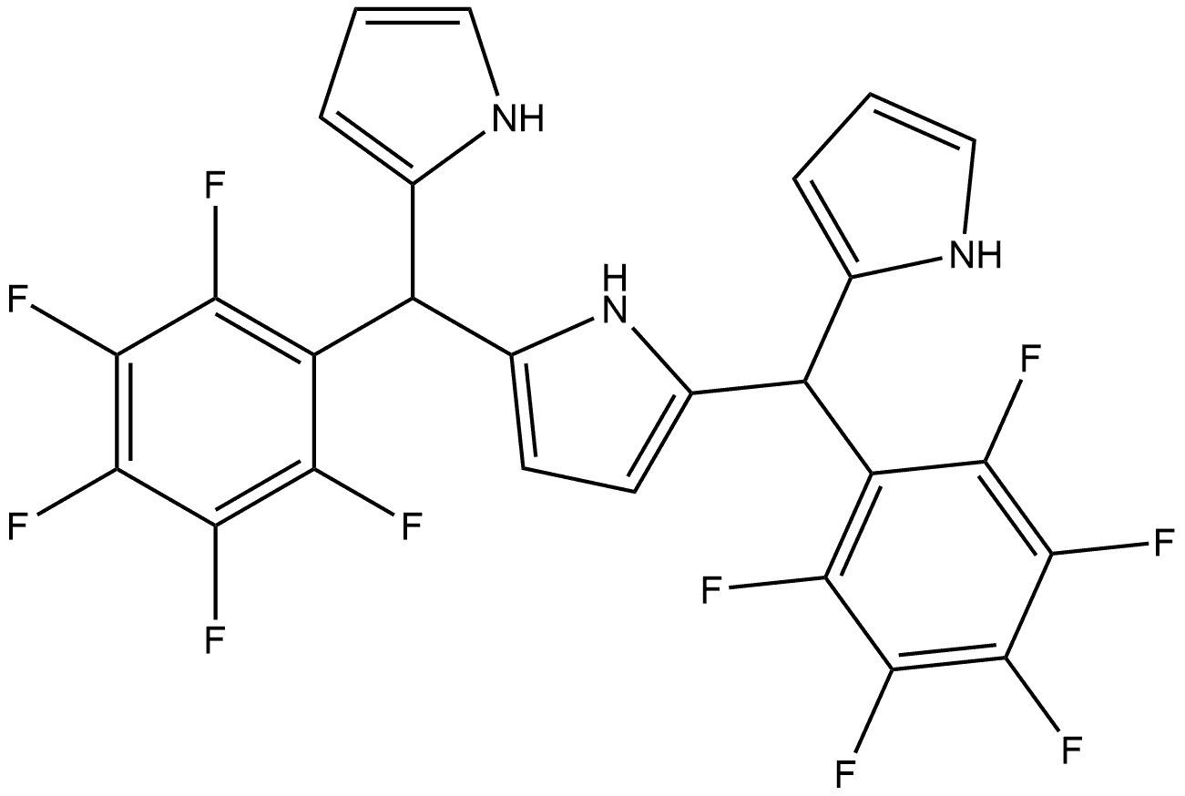 2,5-双[(2,3,4,5,6-五氟苯基)-1H-吡咯-2-基甲基]-1H-吡咯 结构式