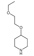 4-(2-乙氧基乙氧基)哌啶 结构式