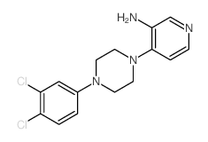 4-[4-(3,4-二氯苯基)-1-哌嗪基]-3-氨基吡啶 结构式