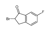 2-溴-2,3-二氢-6-氟-1H-茚-1-酮 结构式