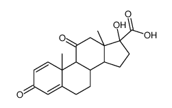 17-羟基-3,11-二氧代-雄甾-1,4-二烯-17β-羧酸 结构式