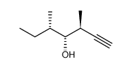 1-Heptyn-4-ol, 3,5-dimethyl-, [3S-(3R*,4S*,5R*)]- 结构式