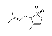 1,1-Dioxide-2,5-dihydro-3-methyl-2-(3-methyl-2-butenyl)thiophene 结构式