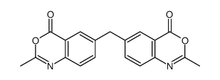 2-methyl-6-[(2-methyl-4-oxo-4H-3,1-benzoxazin-6-yl)methyl]-4H-3,1-benzoxazin-4-one 结构式