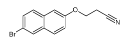 3-[(6-溴-2-萘基)氧基]丙腈 结构式