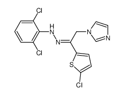 (E)-1-(5-氯-2-噻吩基-2-(1H)-咪唑-1-基)乙酮(2,6-二氯苯基)腙盐酸盐 结构式