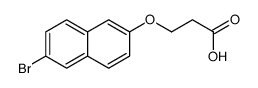 3-[(6-溴-2-萘基)氧基]丙酸 结构式