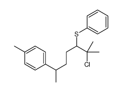 1-[5-氯-1,5-二甲基-4-(苯硫基)己基]-4-甲基苯 结构式