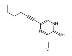 3-氨基-6-(1-己炔-1-基)-2-吡嗪甲腈 结构式
