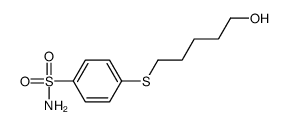 4-[(5-羟基戊基)硫代]苯磺酰胺 结构式