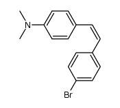 4-[(Z)-2-(4-溴苯基)乙烯基]-N,N-二甲基苯胺 结构式